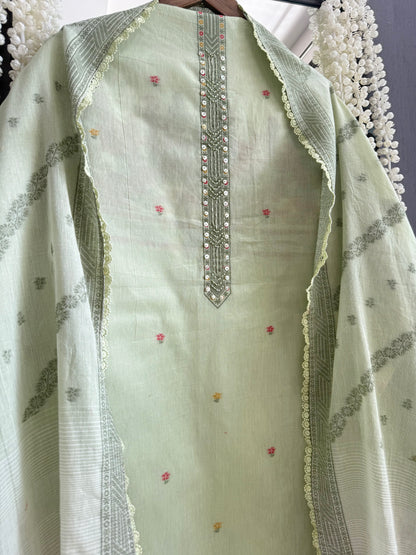 Cotton jamdani deers pinteresty suit