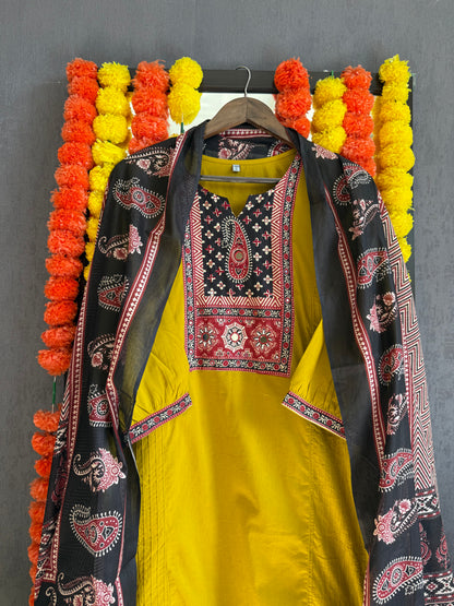 Pure cotton ajrakh print suit set