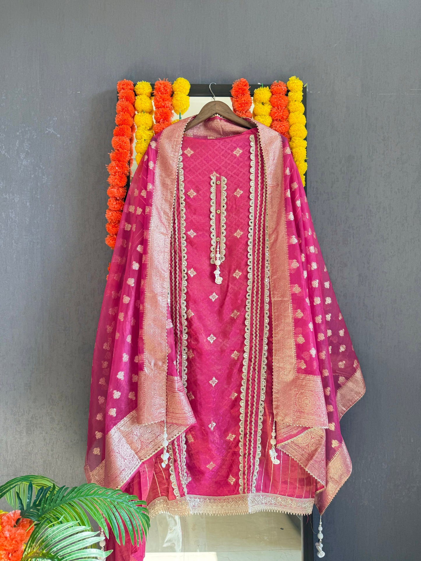 Mirror Benarsi Tissue silk suit
