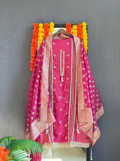 Mirror Benarsi Tissue silk suit