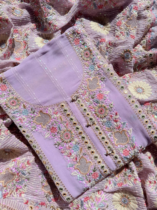 Lucknowi chikankari handwork suit