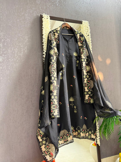 Luxurious Mul chanderi pichwai suit