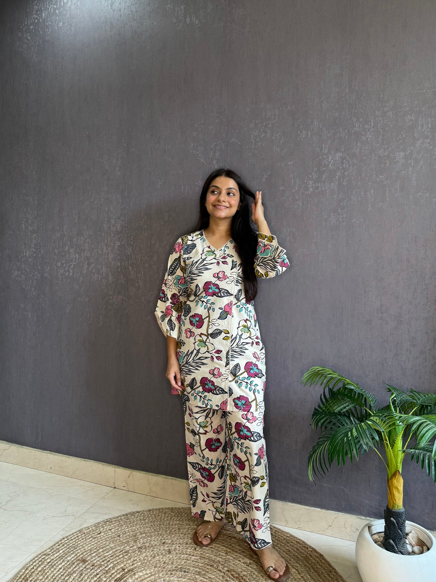 Pure cotton wrap Coord set