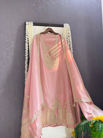 Luxurious temple pitta work suit