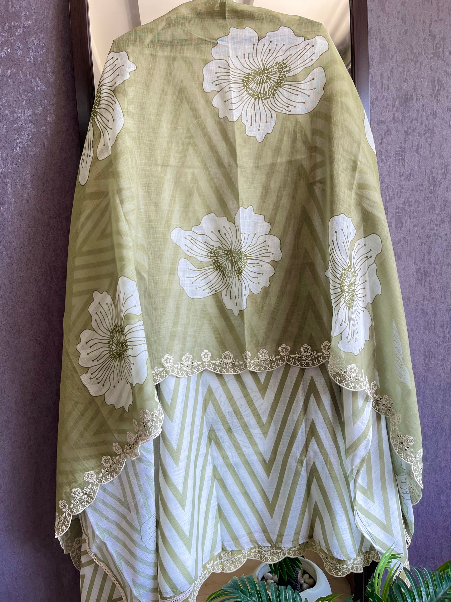 Aari work premium linen suits