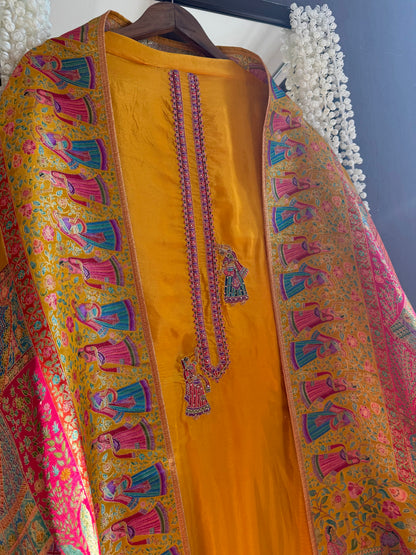 Meenakari Brocade Benarsi dolls suit