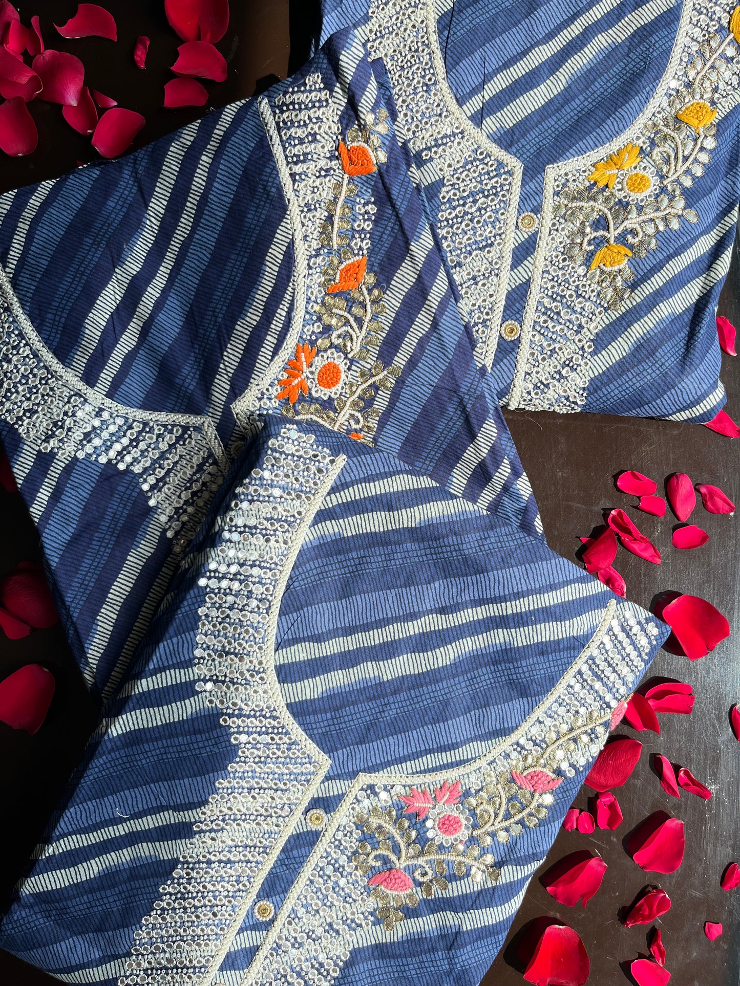Mulmul cotton handwork suits