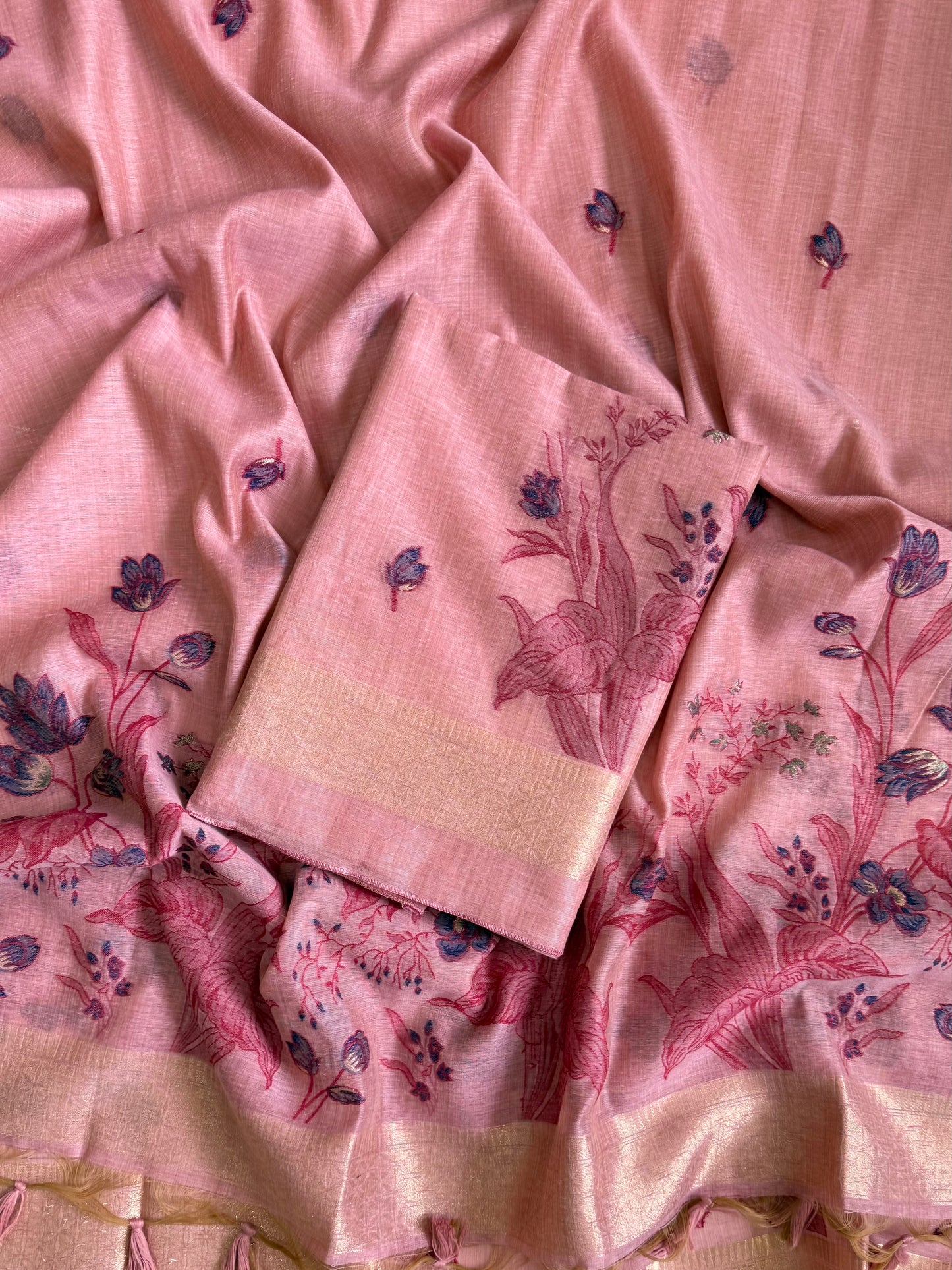 Light Chanderi Jamdani suit