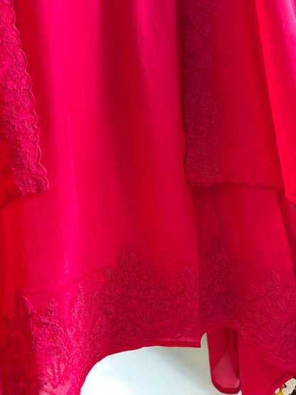 Luxurious aari work organza suit