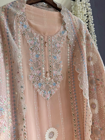 Lucknowi chikankari handwork suit