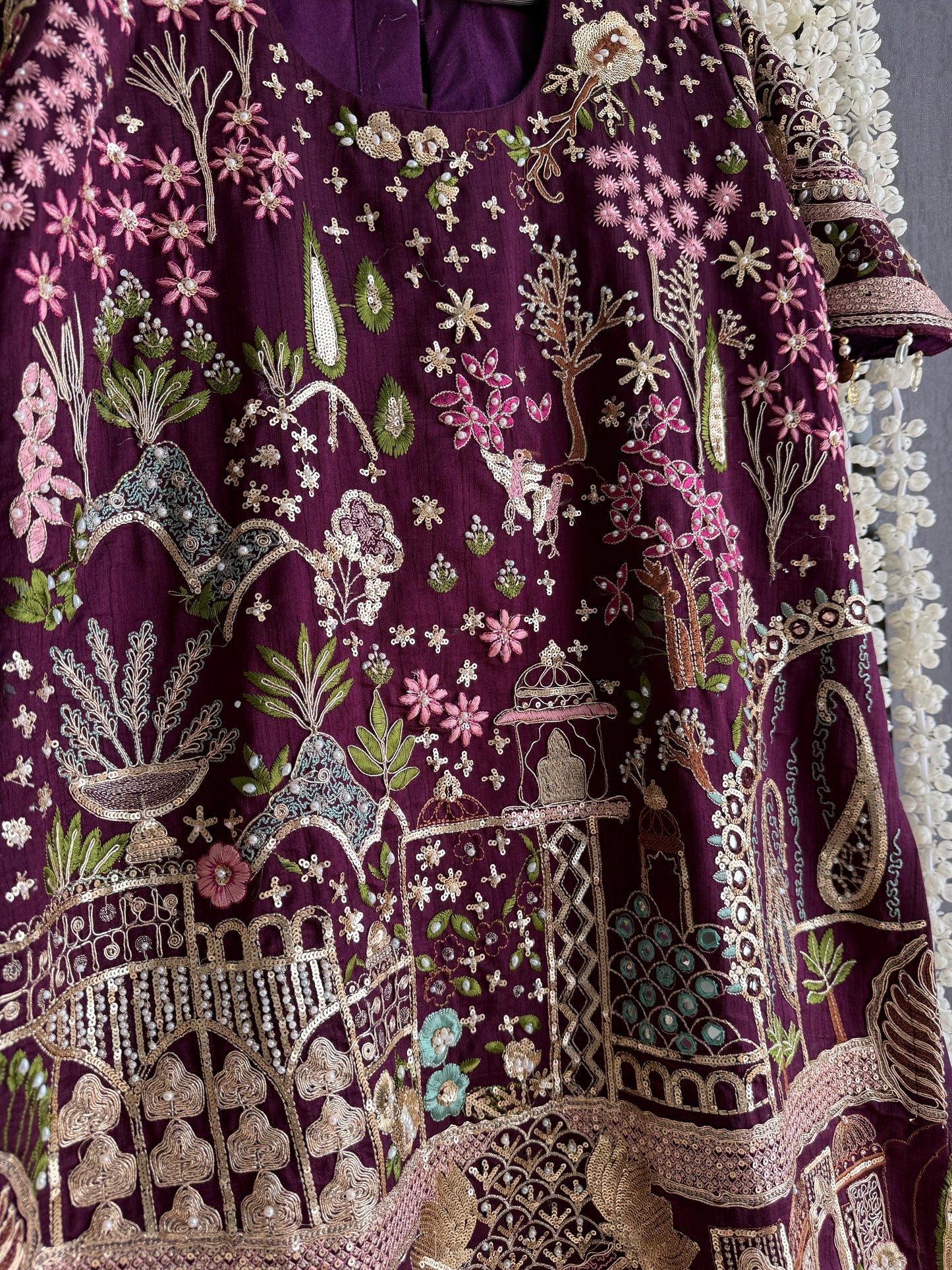 Luxurious raw silk Handwork set