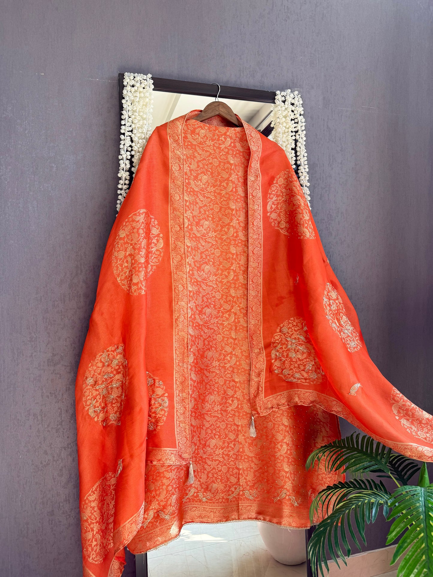 Resham Brocade Benarsi birds suit