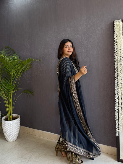 Premium crepe gotapatti set