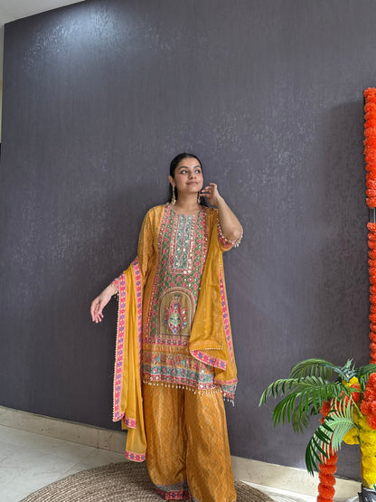 Zari embroidered Pakistani Suit