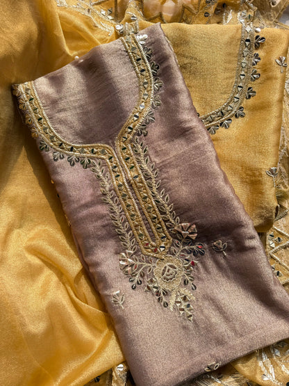 Luxurious Gotapatti Pure Tissue silk suit