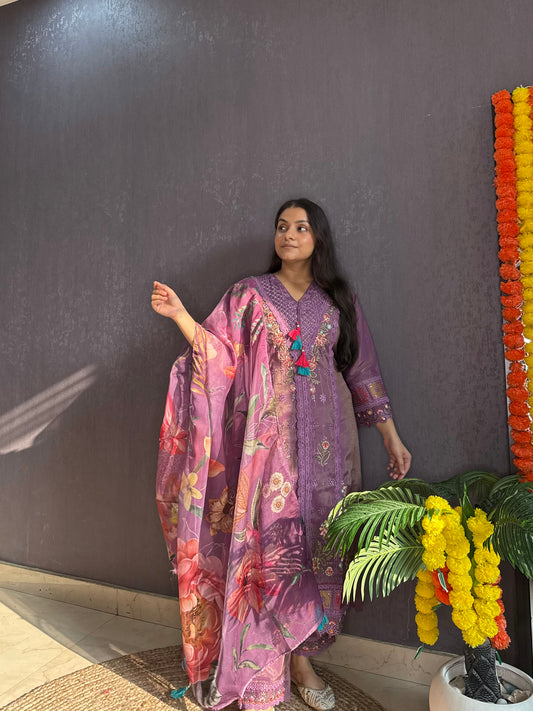 Angrakha Pakistani designer suit