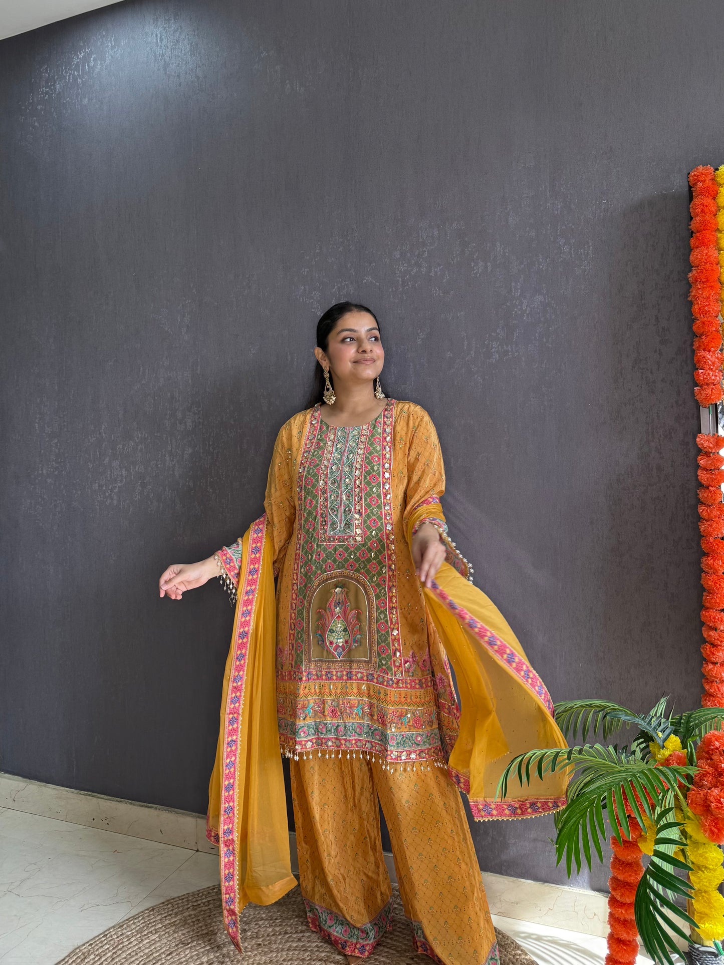 Zari embroidered Pakistani Suit