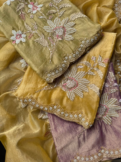 Premium Crush Tissue handwork suit