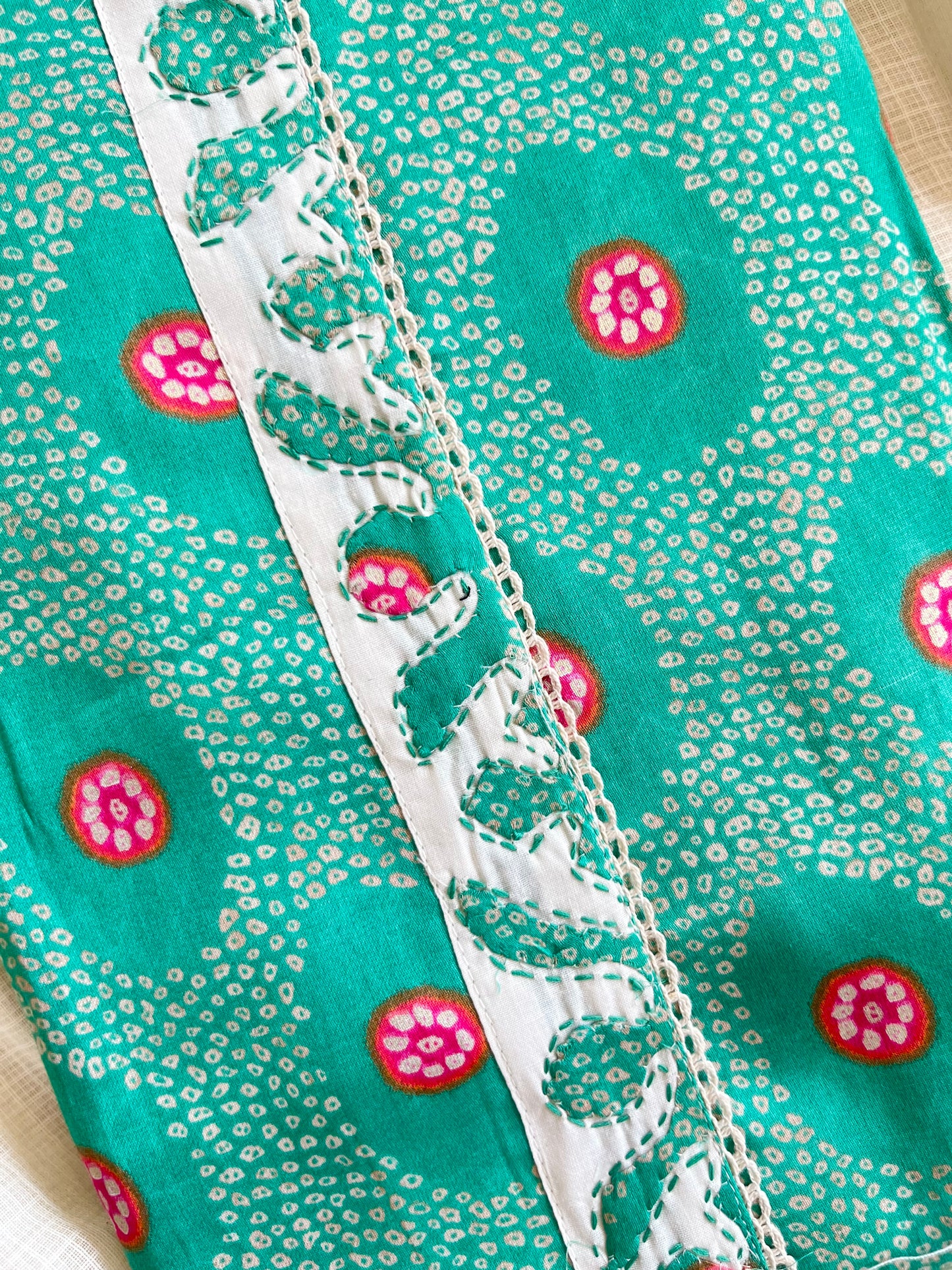 Bandhani Appliqué unstitched suits