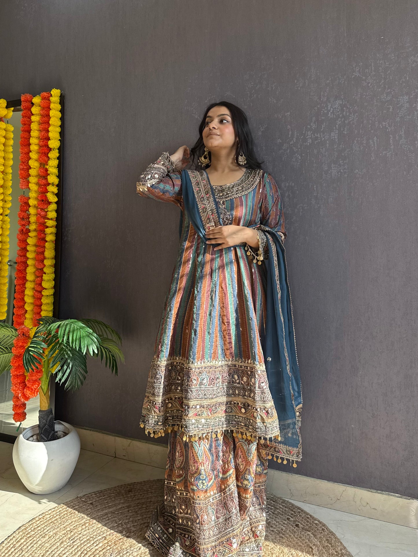 Pakistani gotapatti kalidaar Anarkali set