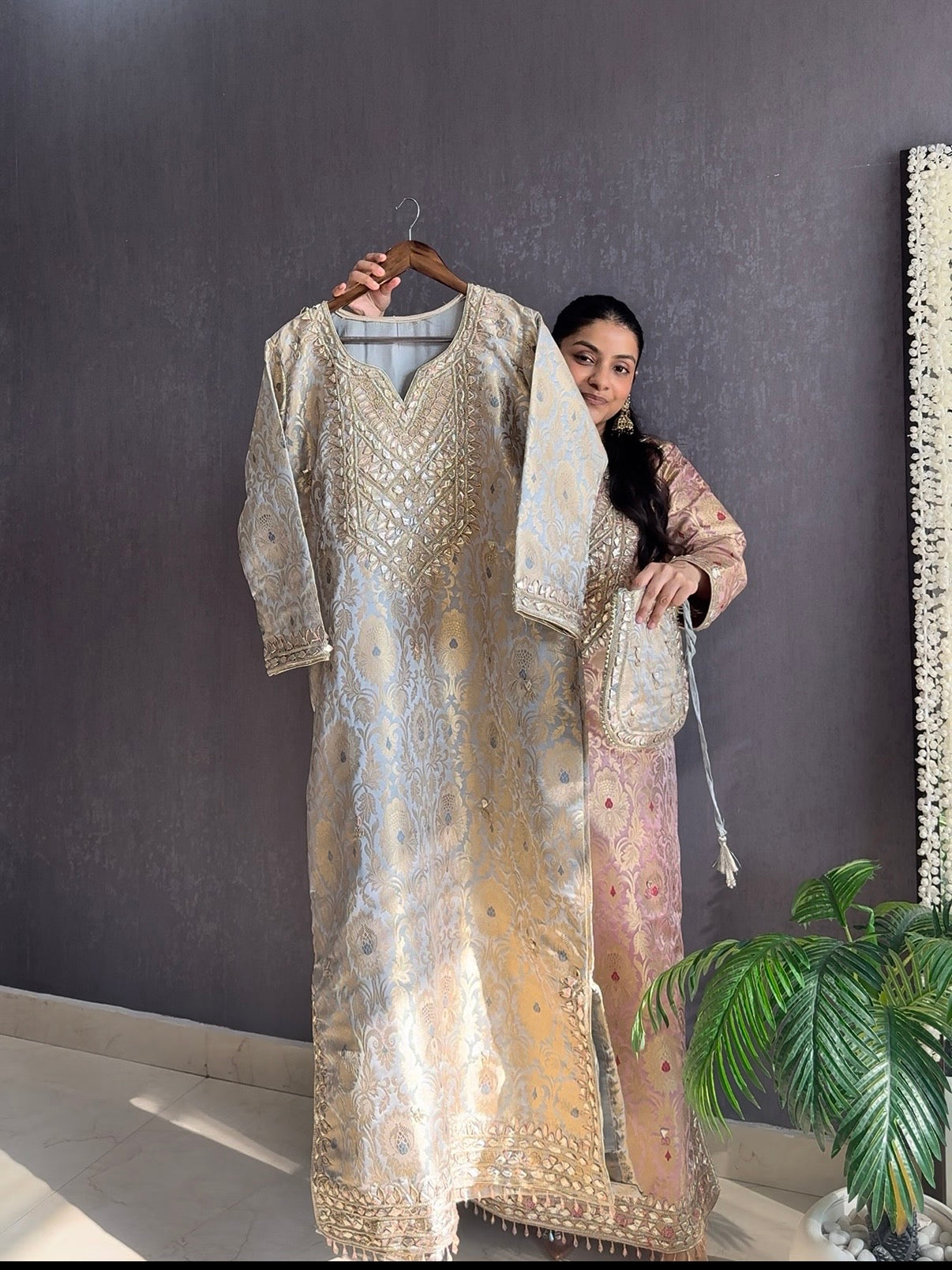 Luxurious gotapatti brocade dress