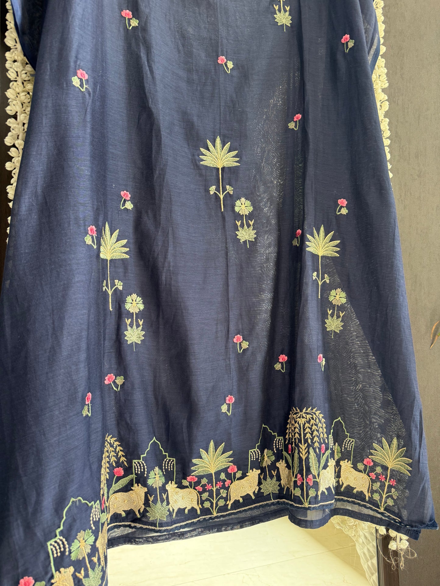 Luxurious Mul chanderi pichwai suit