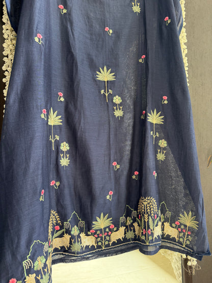 Luxurious Mul chanderi pichwai suit