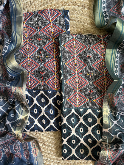 Pure cotton ajrakh suits