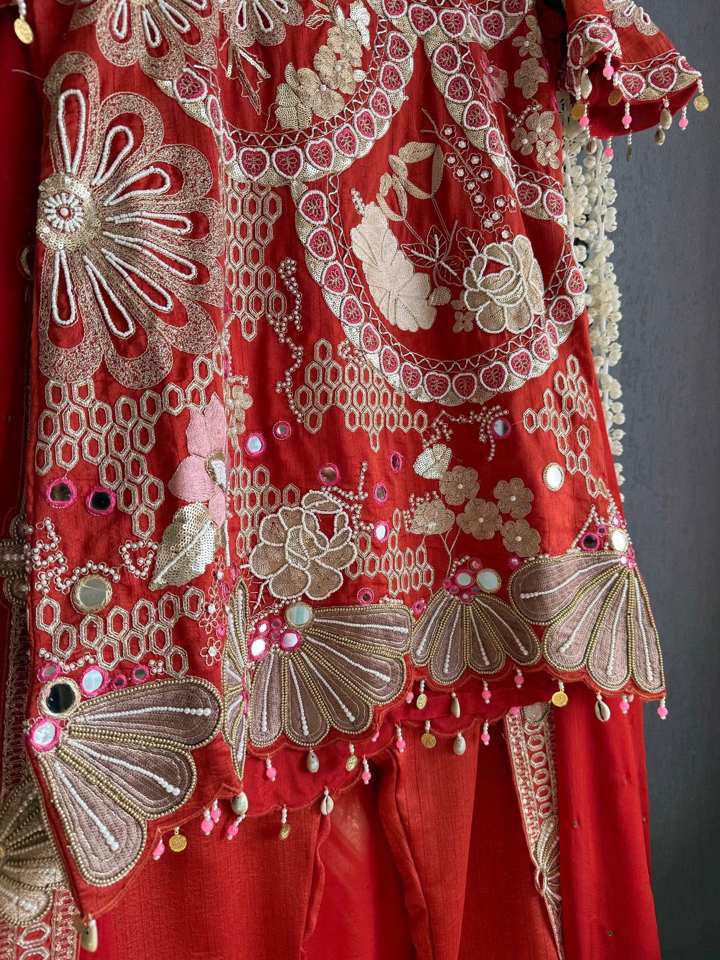 Luxurious raw silk Handwork set