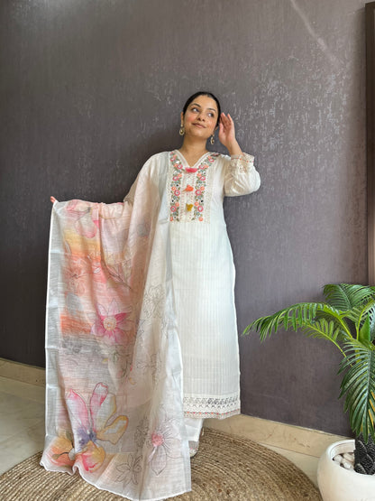 Premium cotton designer suit set