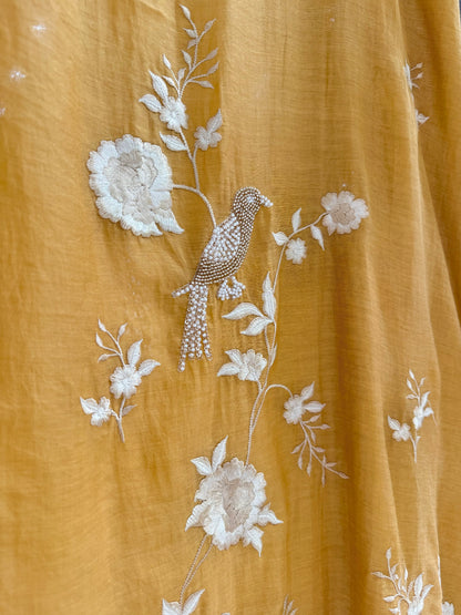 Luxurious Mul chanderi parsi thread suit