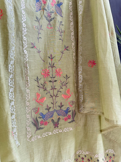 Luxurious Mul chanderi butterfly suit