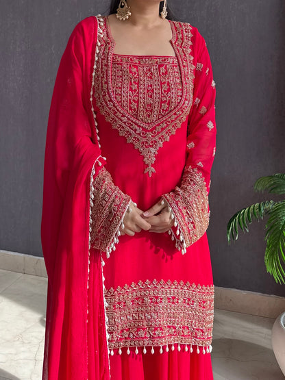 Luxurious Handwork sharara set