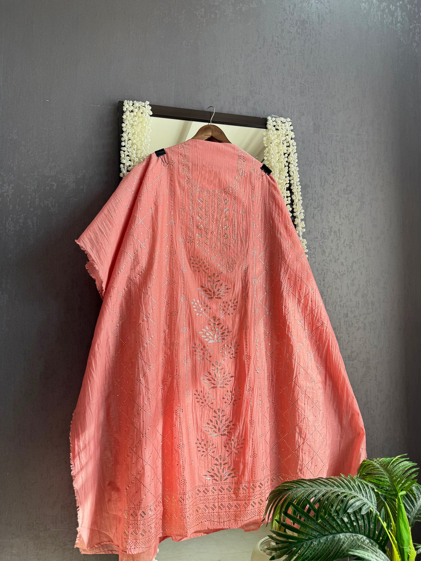 Chanderi mukaish suit