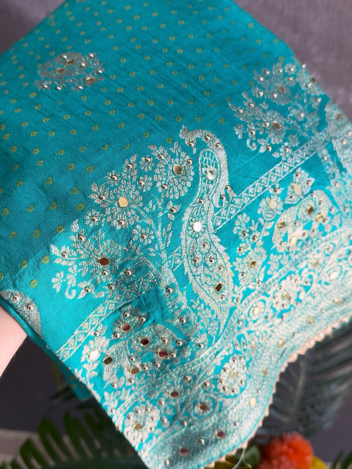 Banarsi bandhani silk suit