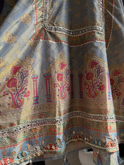 Gotapatti Tissue silk kaftan set