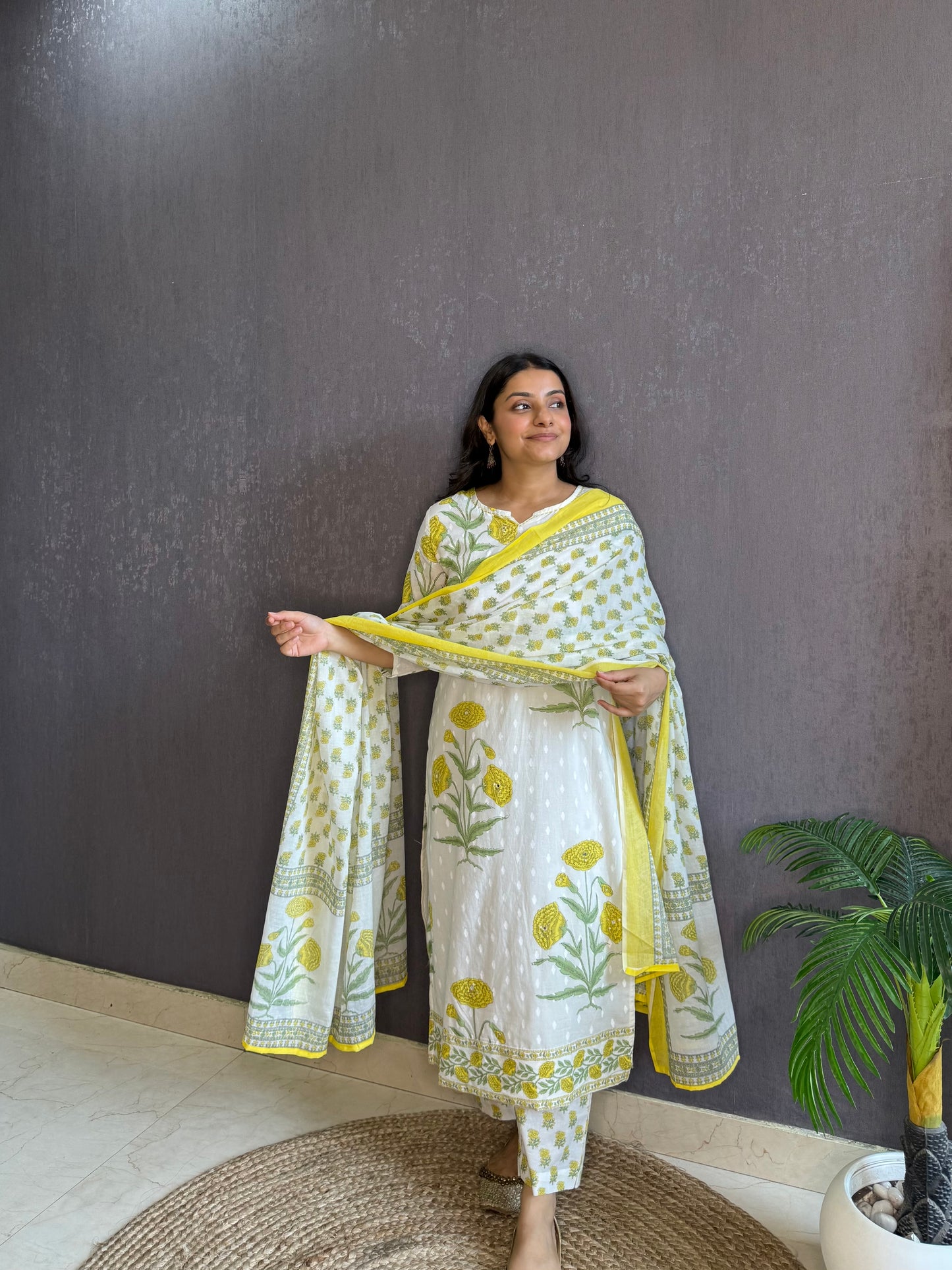 Pure cotton blockprinted kurta set