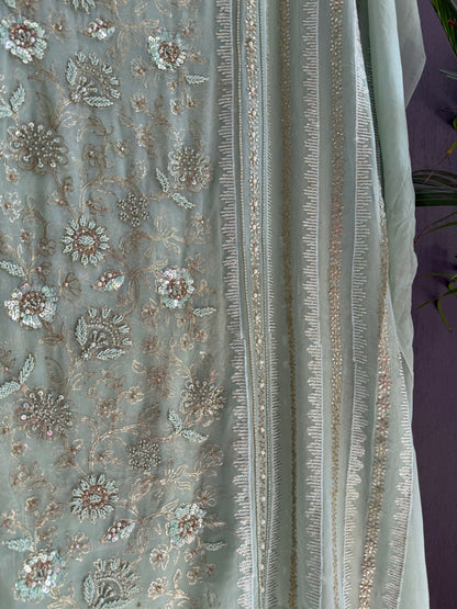 Pitta work crystal handwork suit