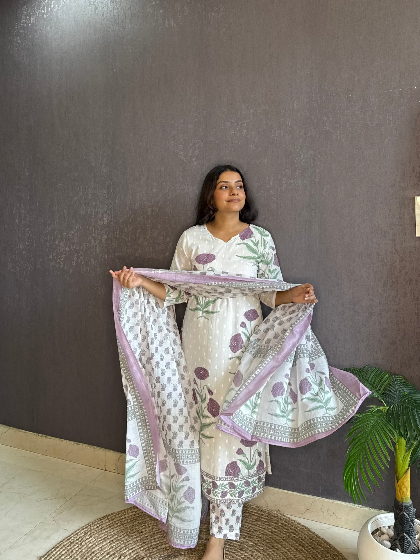 Pure cotton blockprinted kurta set