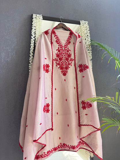 Luxurious ruby bejewelled suit