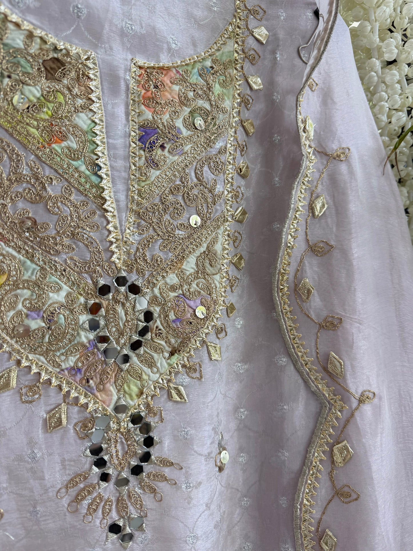 Luxurious Gotapatti Dori work Tissue silk suit