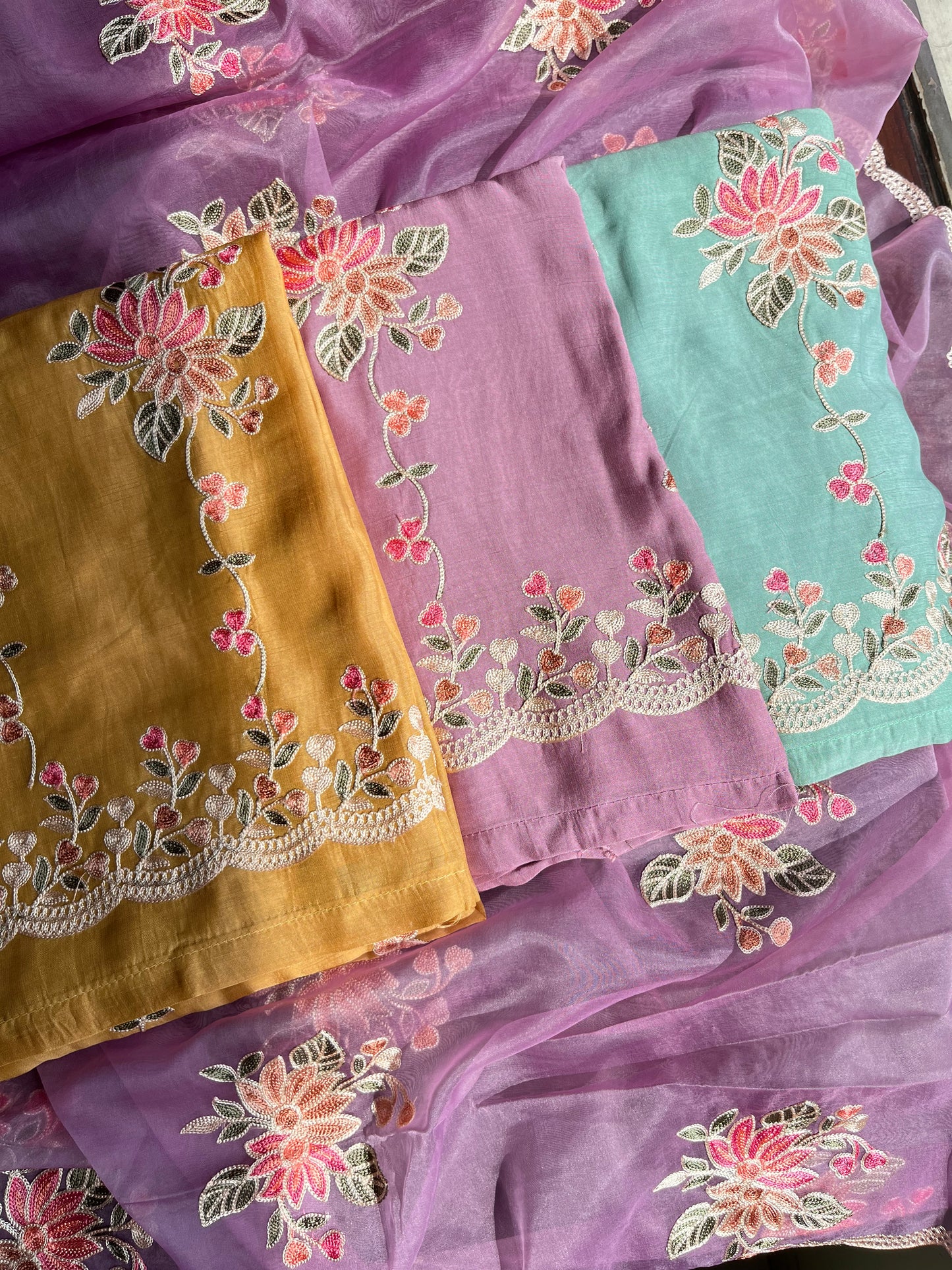 Hearts Aari work suit