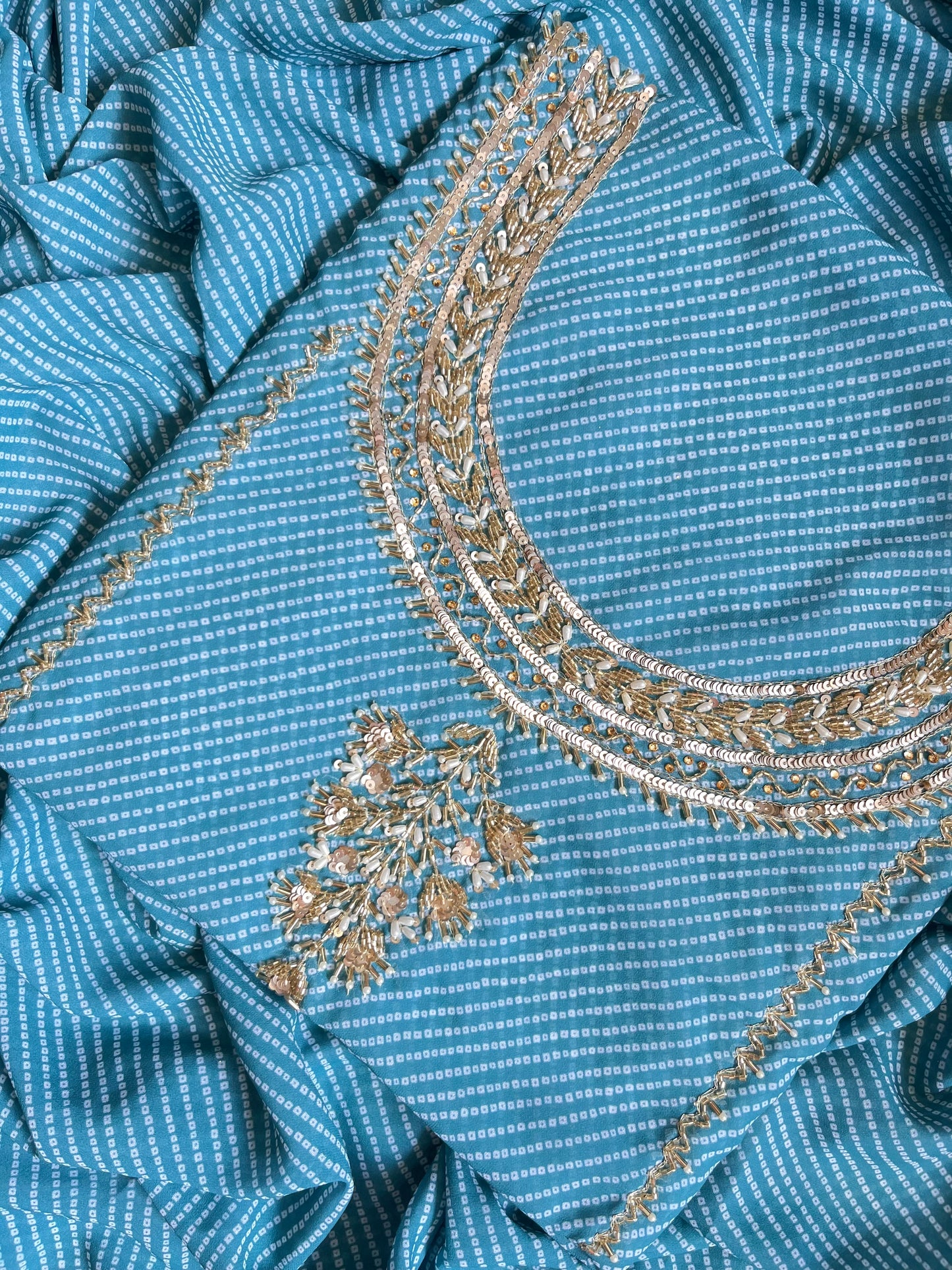 Punjabi Bandhani handwork suits