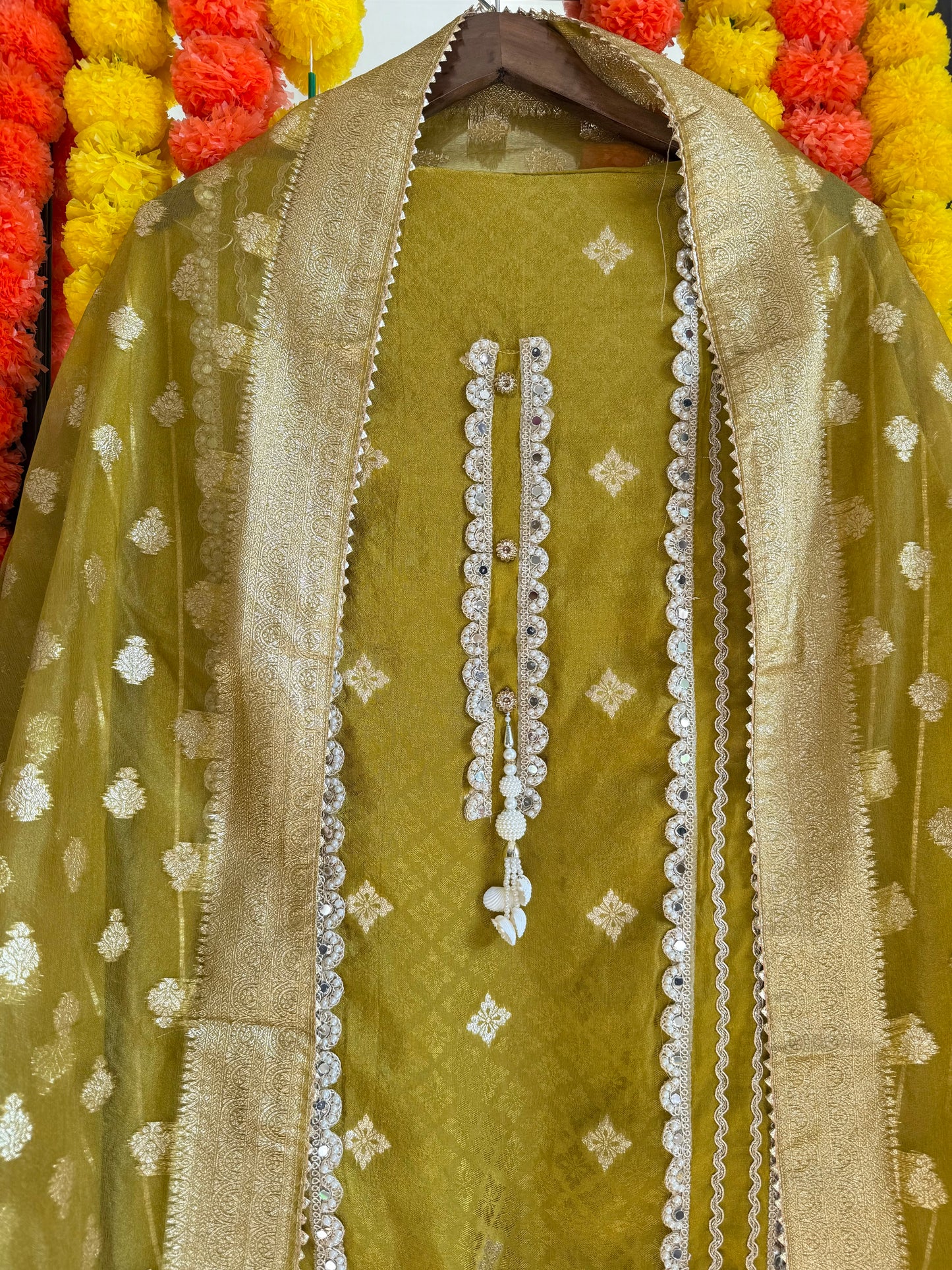 Mirror Benarsi Tissue silk suit