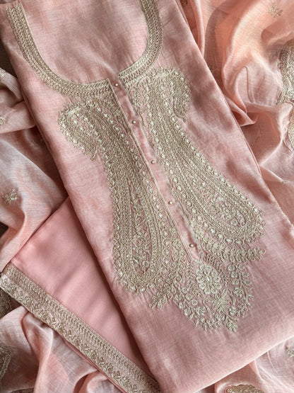 Luxurious Mul chanderi dori sitara suit