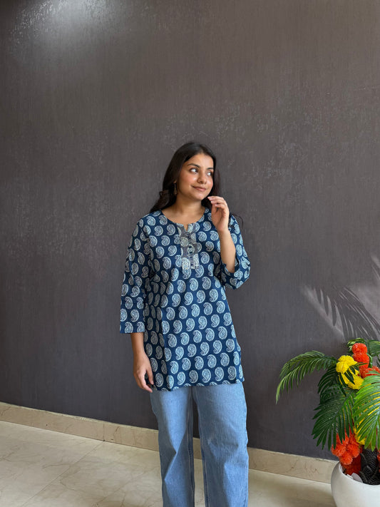 Paisley Printed short kurtas
