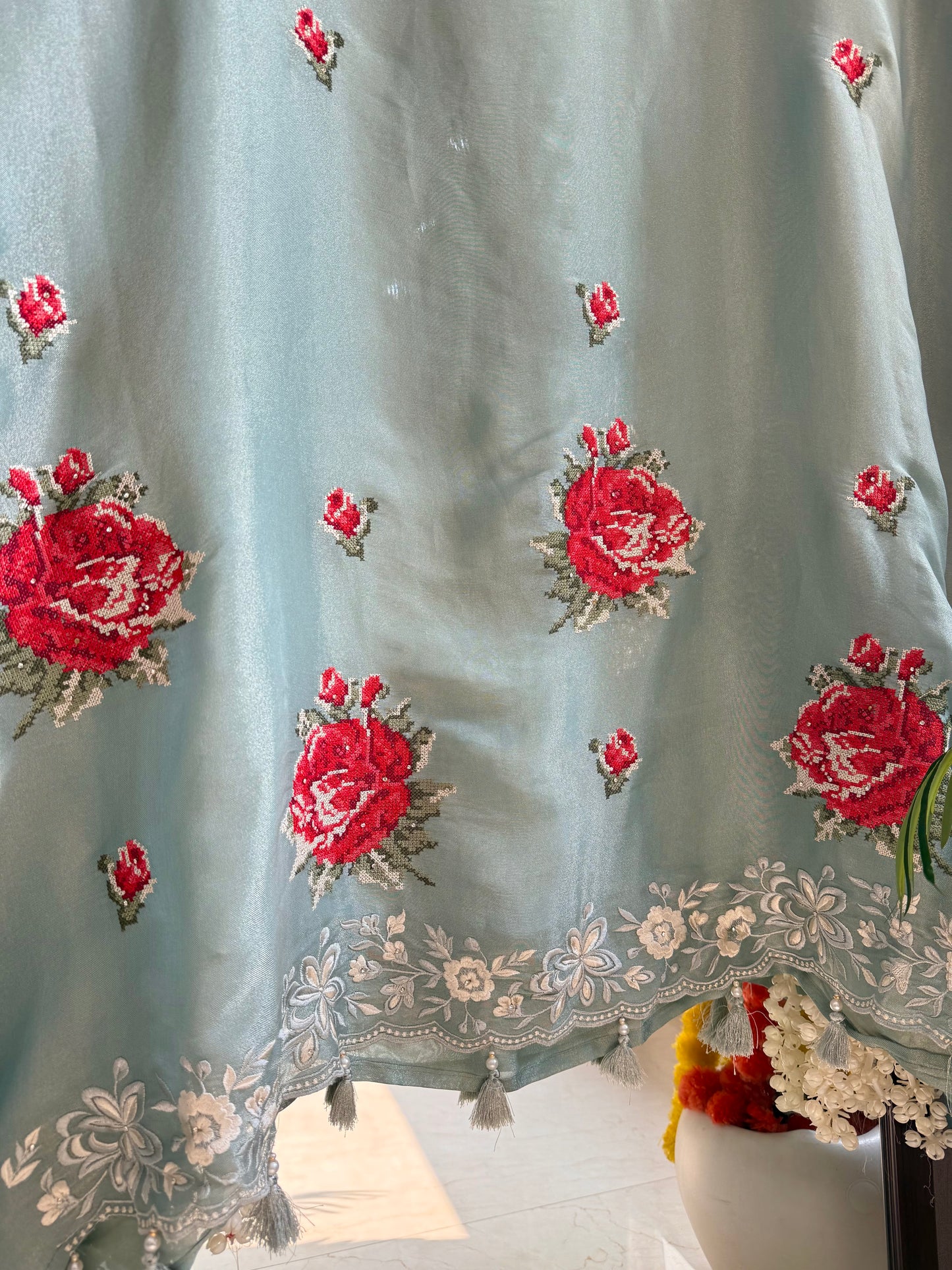 Luxurious Cross stitch suit