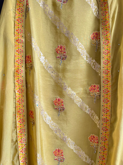 Meenakari Benarsi Tissue silk suit