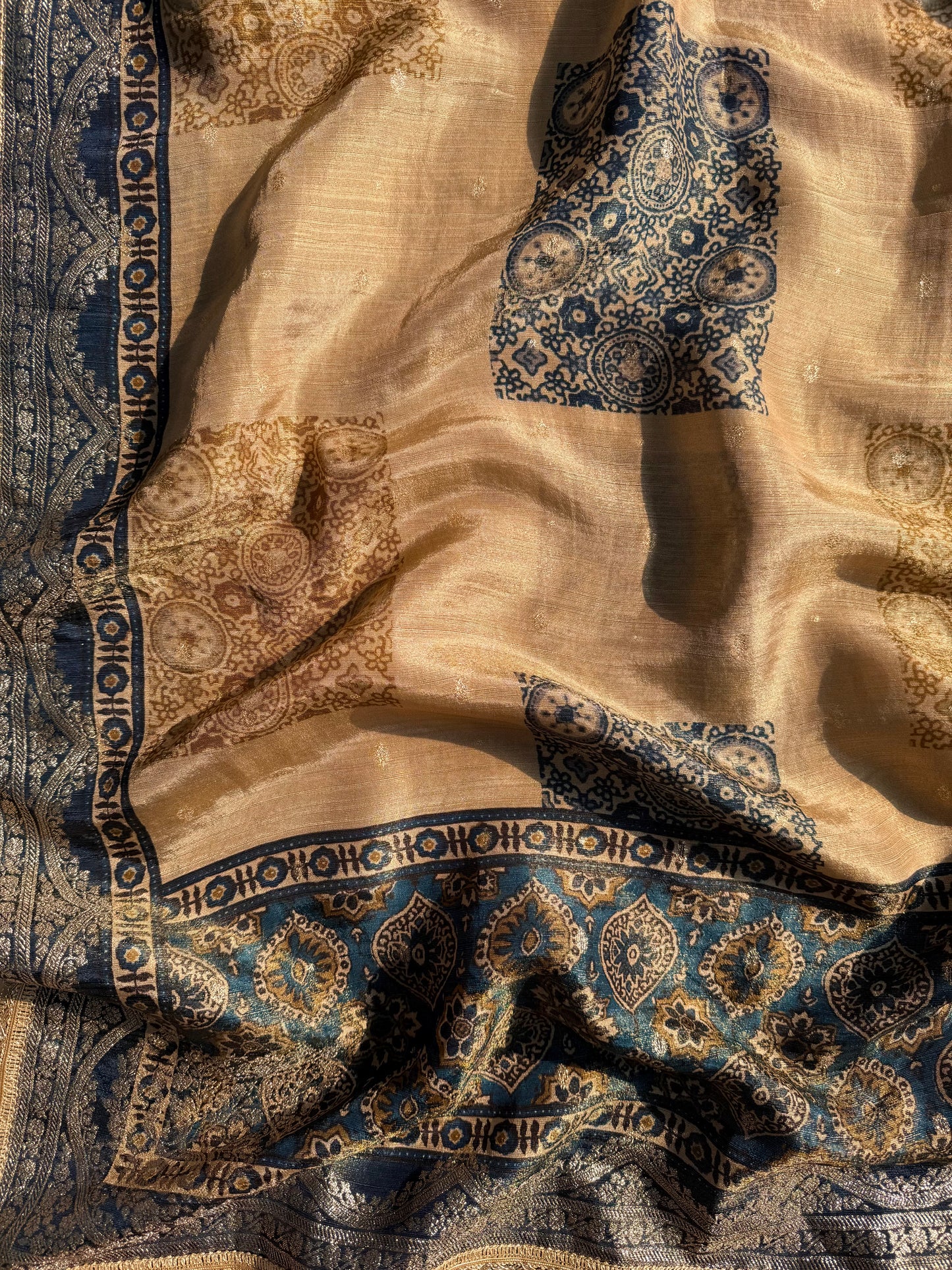 Luxurious Tissue silk Aari work suit