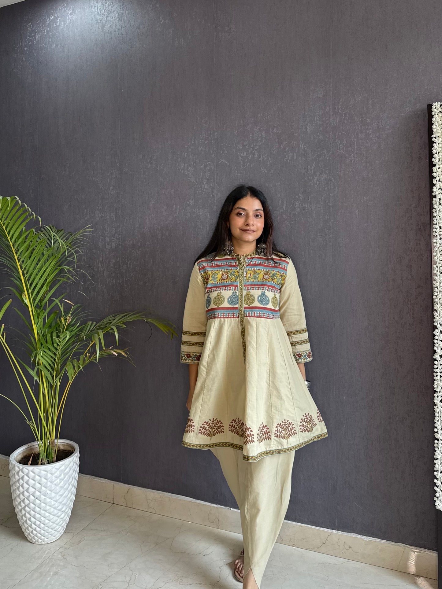 Sanganeri pure cotton dhoti Coord set